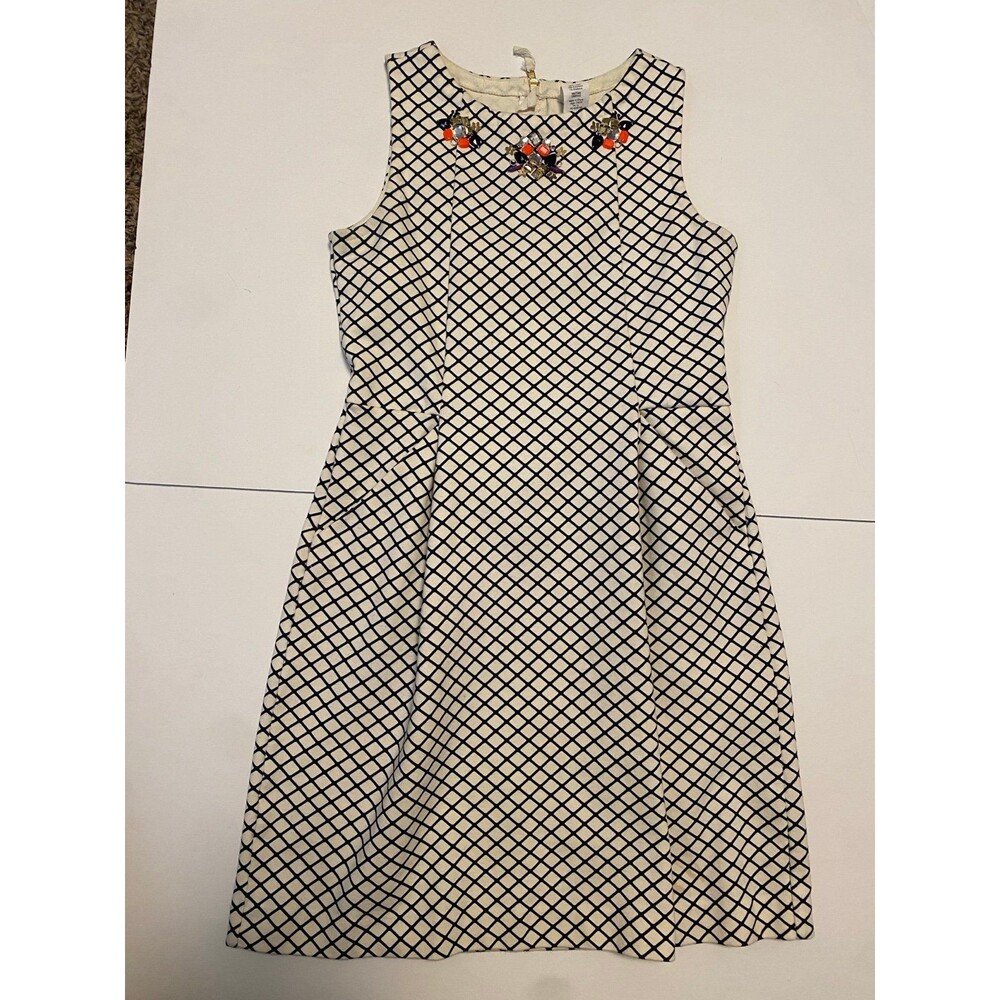 CrewCuts Navy & White patterned dress 14